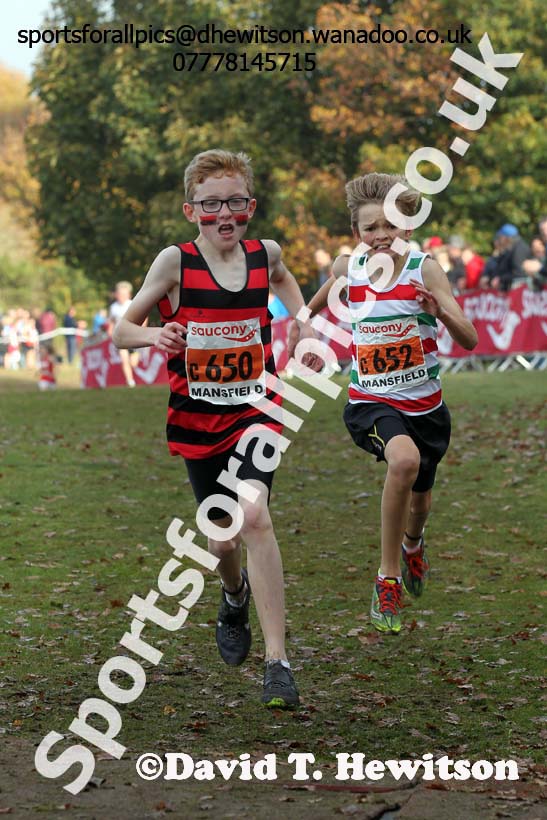 Boys under-13s, National Cross Country Relays, Berry Park, Mansfield. Photo: David T. Hewitson/Sports for All Pics